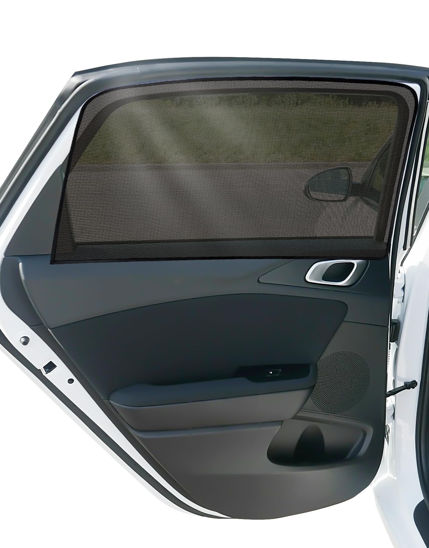 NebulaGlam 2 Unidades Parasol Magnético, Protección Solar Magnética para Automóviles, Estilo de Malla, Parasol Coche Bebe con Protección UV, para Ventana Trasera