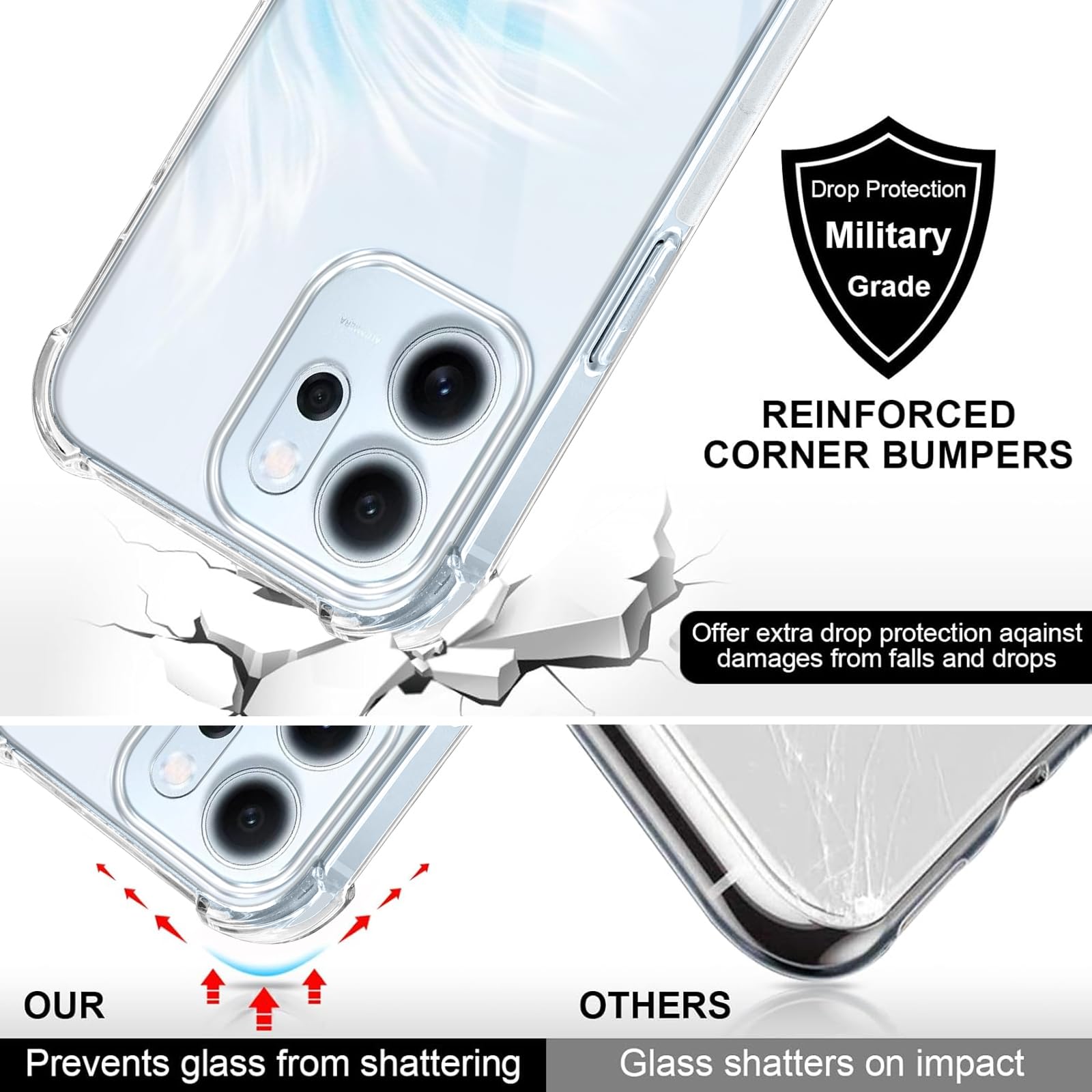 Avizar Coque pour Oppo Reno 14 F / 14 FS avec Support Anneau et Fixation Magnétique - Coque Avizar Coque pour Oppo Reno 14 F / 14 FS avec Support Anneau et Fixation Magnétique - Coque
