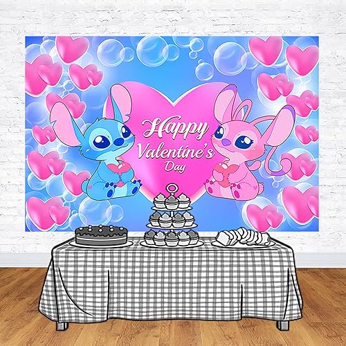 Miniatura 3 de Telón de fondo para el día de San Valentín para suministros de fiesta fondo de fotos rosa puntada y pancarta de baby shower con temática de ángel 59