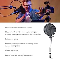 Vista 4 de Tyenaza Soporte de brazo de micrófono, brazo de brazo de brazo de brazo ajustable Boom giratorio Scissor Set de soporte de brazo de micrófono