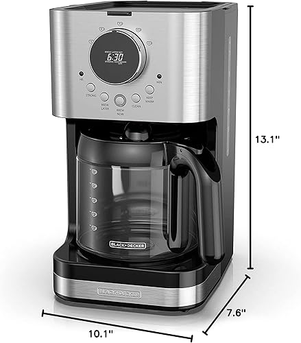 Miniatura 7 de BlackDecker CM4201S Select-A-Size Easy Dial Máquina de café programable de 12 tazas acero inoxidable