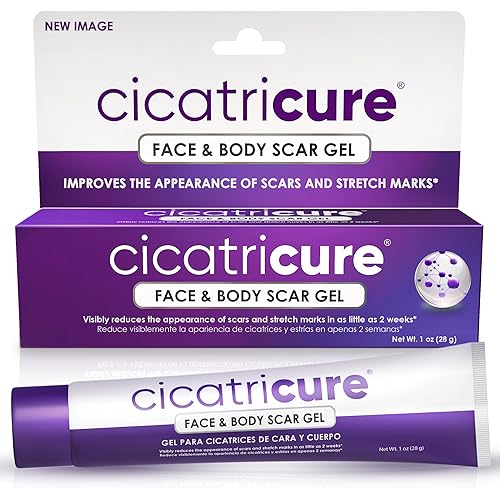 Cicatricure Advanced Scar Gel for Face & Body - Proven Results in 2 Weeks, Scar Treatment for Surgical Scars, Stretch Marks, Scars of Burns and Injuries, Acne Scar Treatment, 1 oz (28 g)