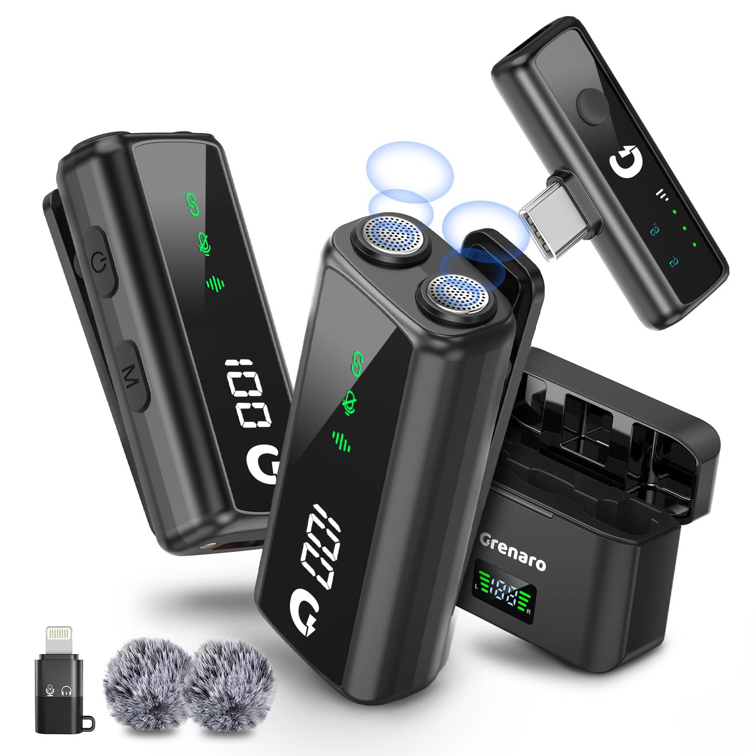 GRENARO Dual Wireless Microphone System