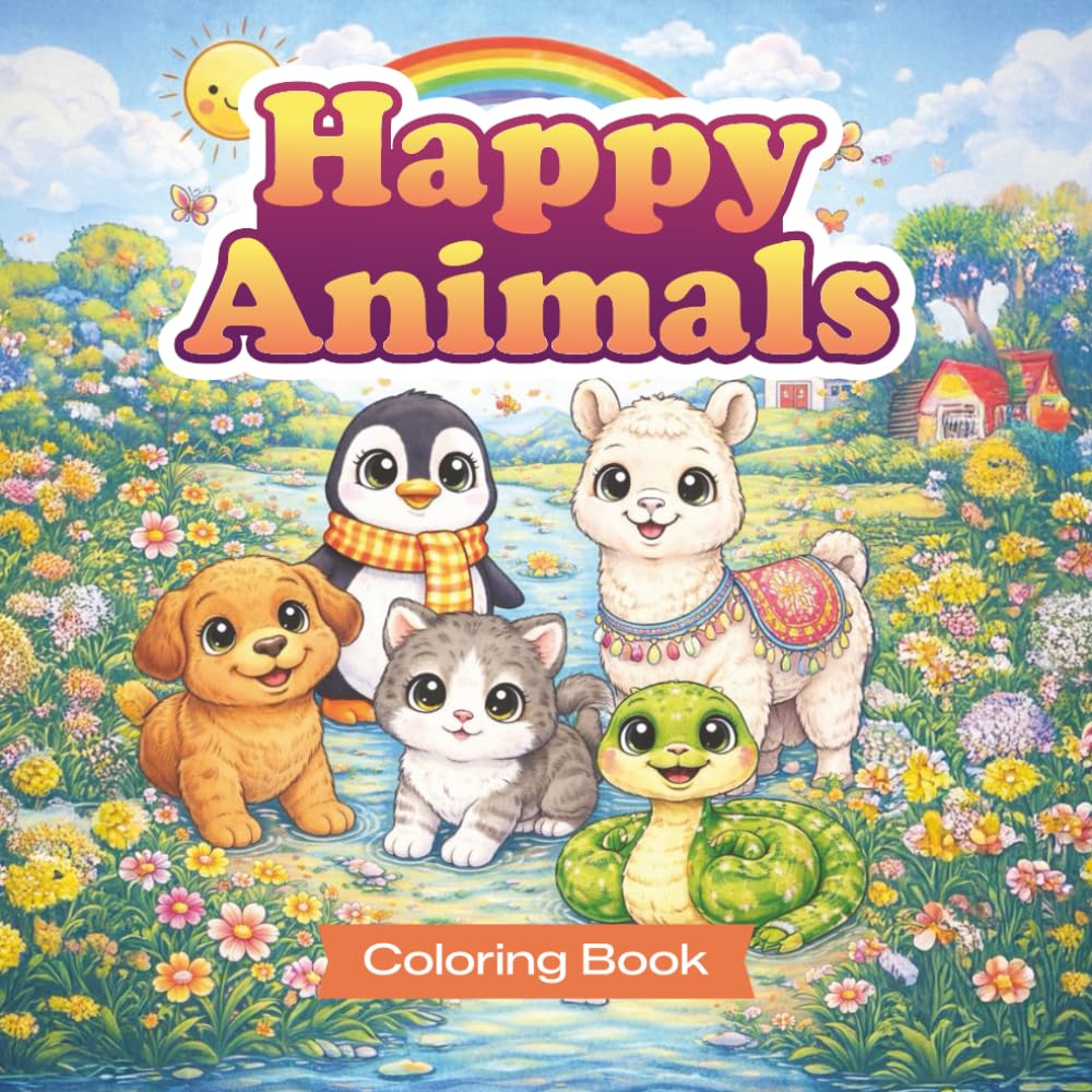 Relaxing Coloring Book: A Relaxing Coloring Book with Cute and Cozy Animals