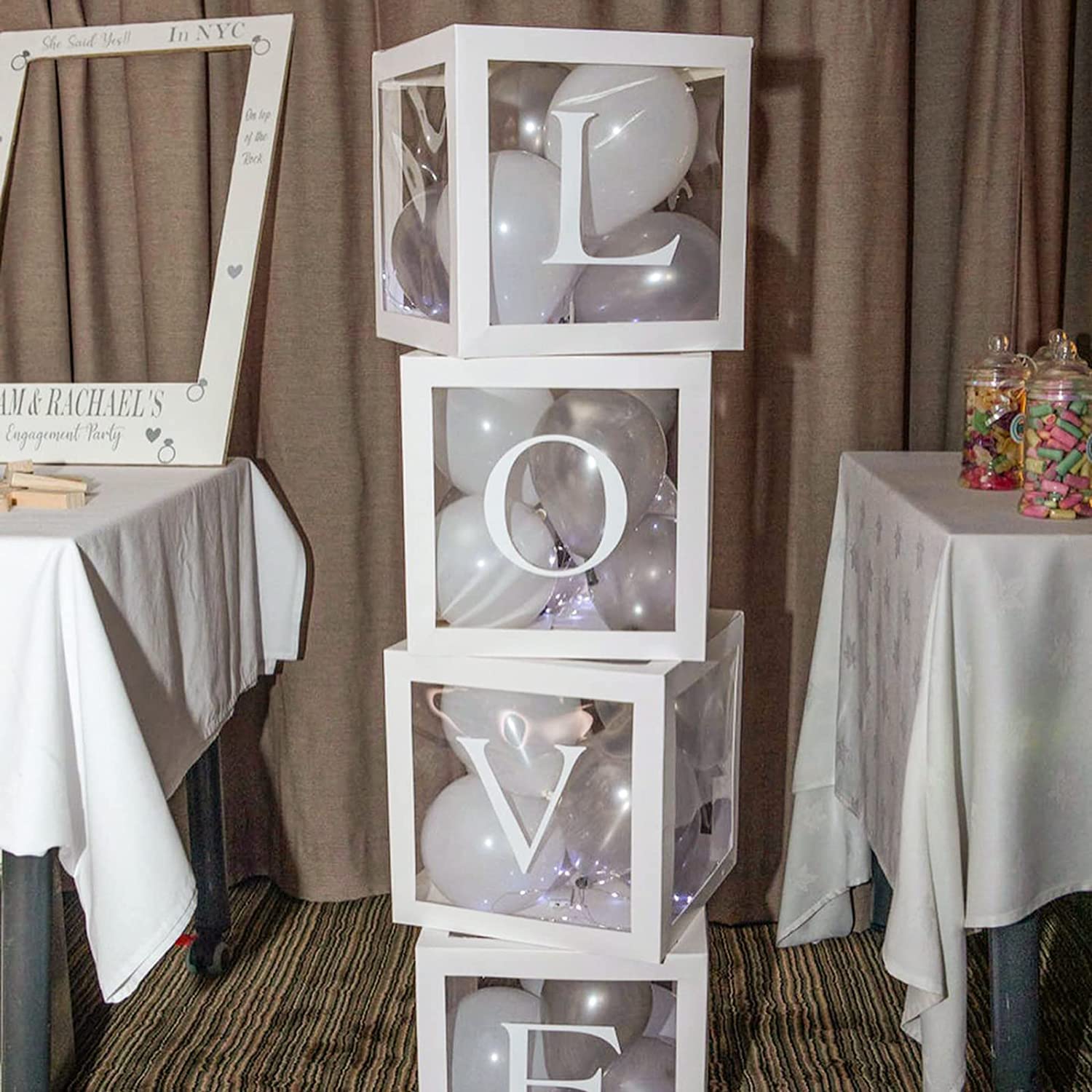 Transparente Ballon Boxen Set – 3 Boxen Mit 24 Ballons Für Baby Shower, Geburtstag, Hochzeit