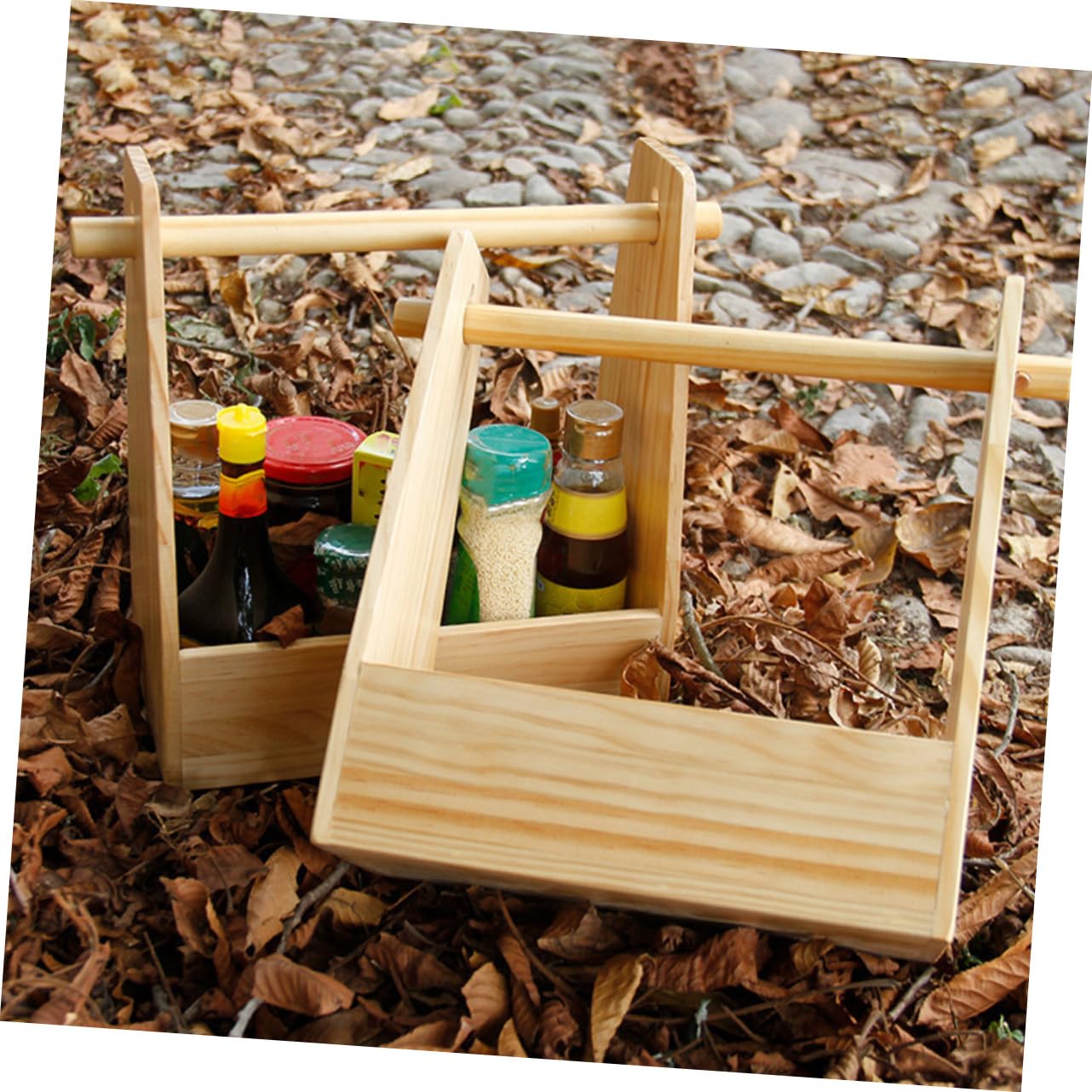 Toddmomy Caja De Comida Portátil De Madera para Picnic y Camping Contenedor De Snacks y Frutas para Actividades