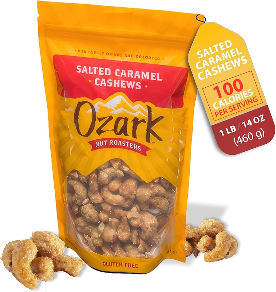 Amazon.com : OZARK NUT ROASTERS, Salted Caramel Cashews, Flavored