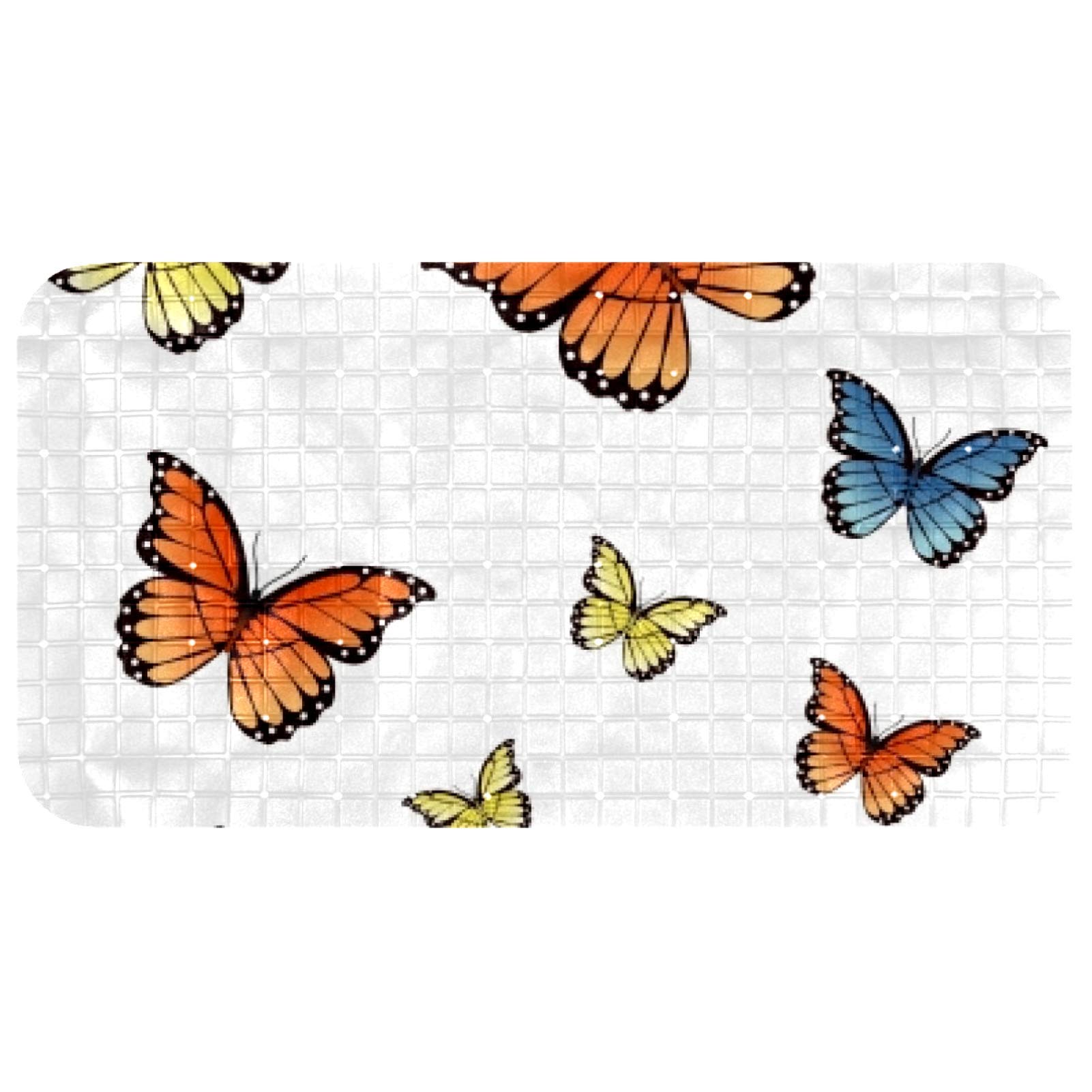 Long tapis de bain sans latex Bennigiry anti-glisse 37x68 cm