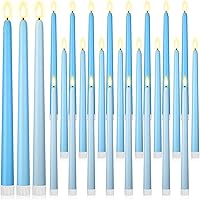 Vista 21 de Macarrie 24 Paquetes de Velas Cónicas Sin Llama Operadas con Batería Falsas de 11 Pulgadas de Largo Luz de Vela LED Sin Llama Candelabros