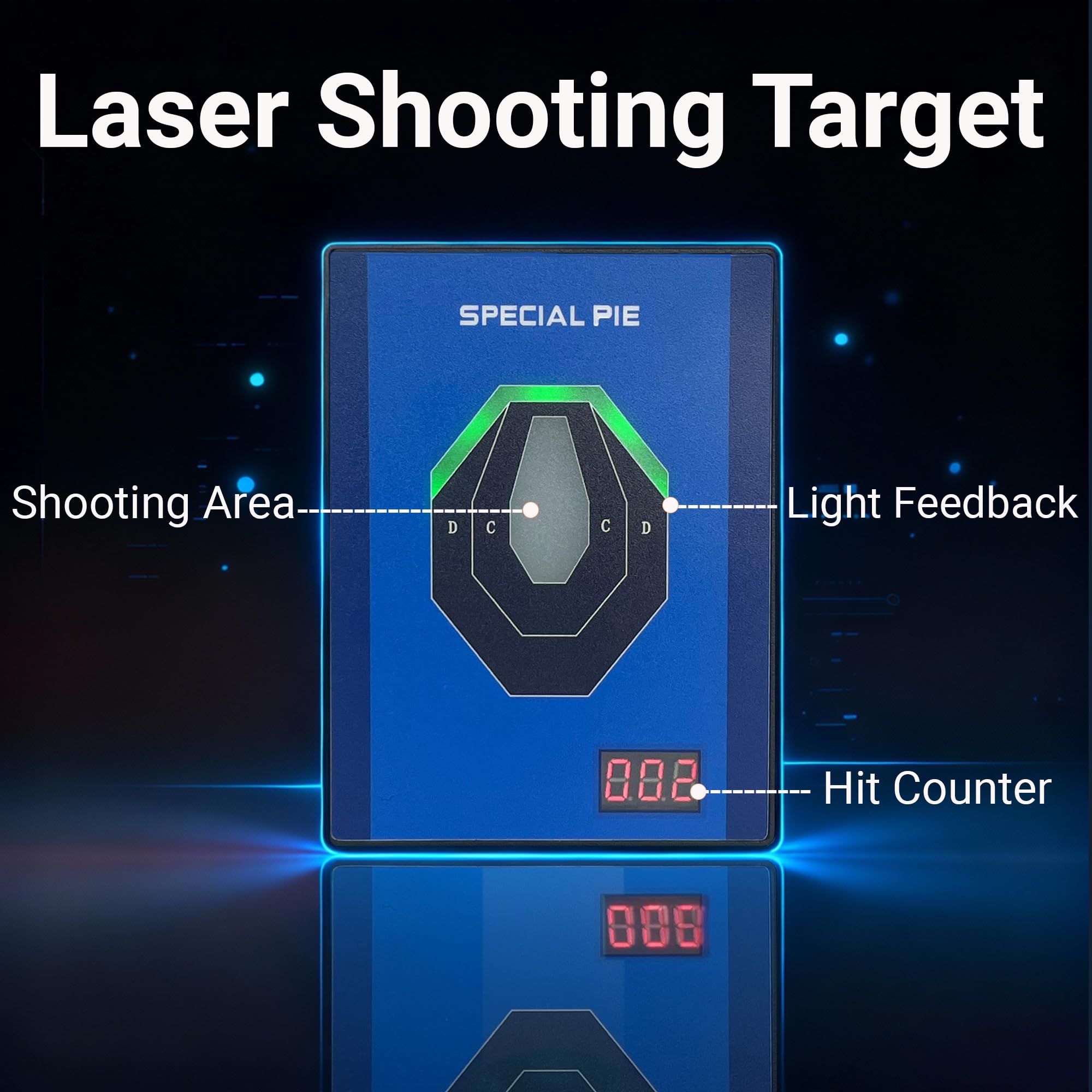 Obiettivo di allenamento laser, feedback sonori realistici e luce, contatore hit, allenamento di tiro laser per esercizi a casa