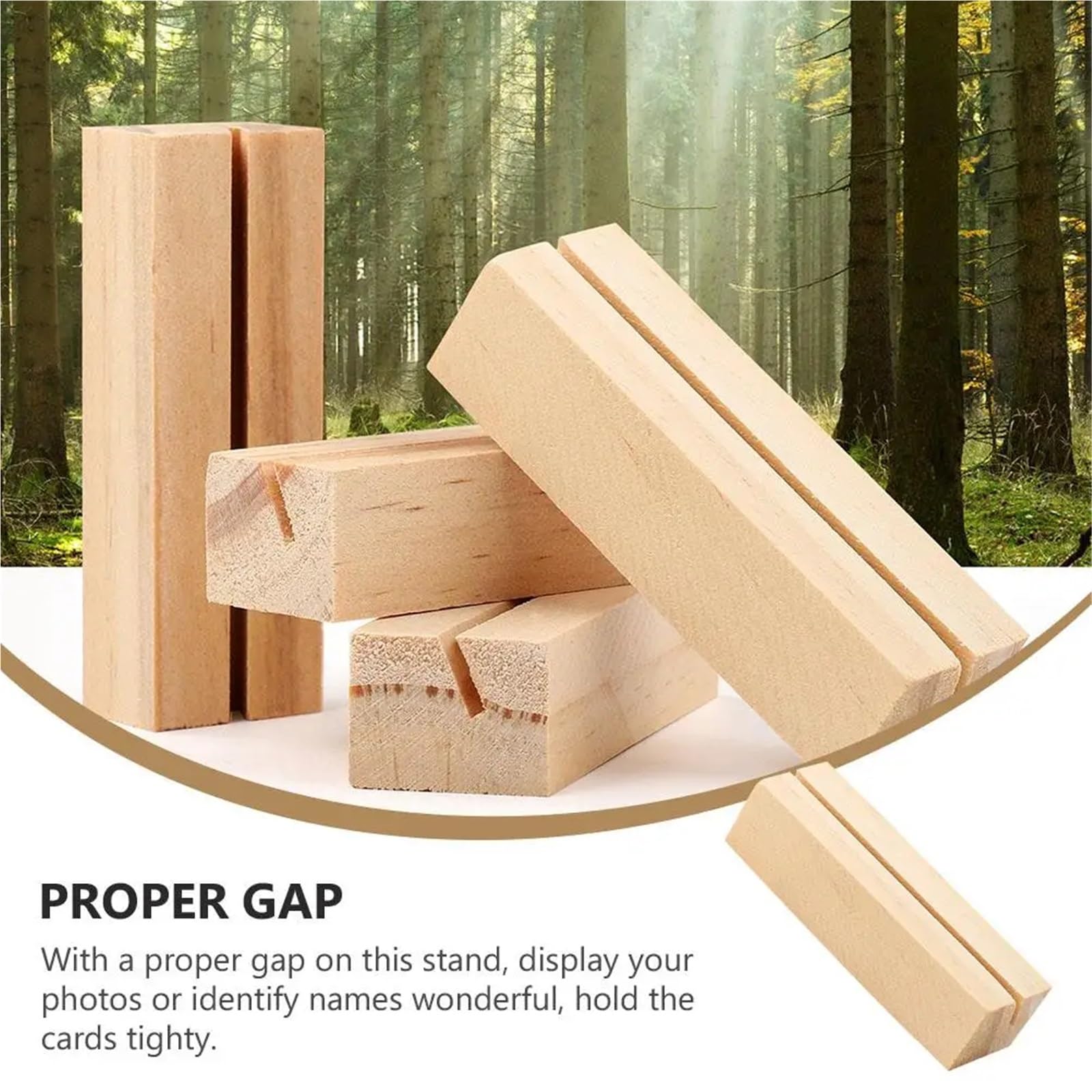 Tischkartenhalter aus Holz, rechteckig, dick, für Hochzeitstisch, Namennummer, Bilder, 20 Stück