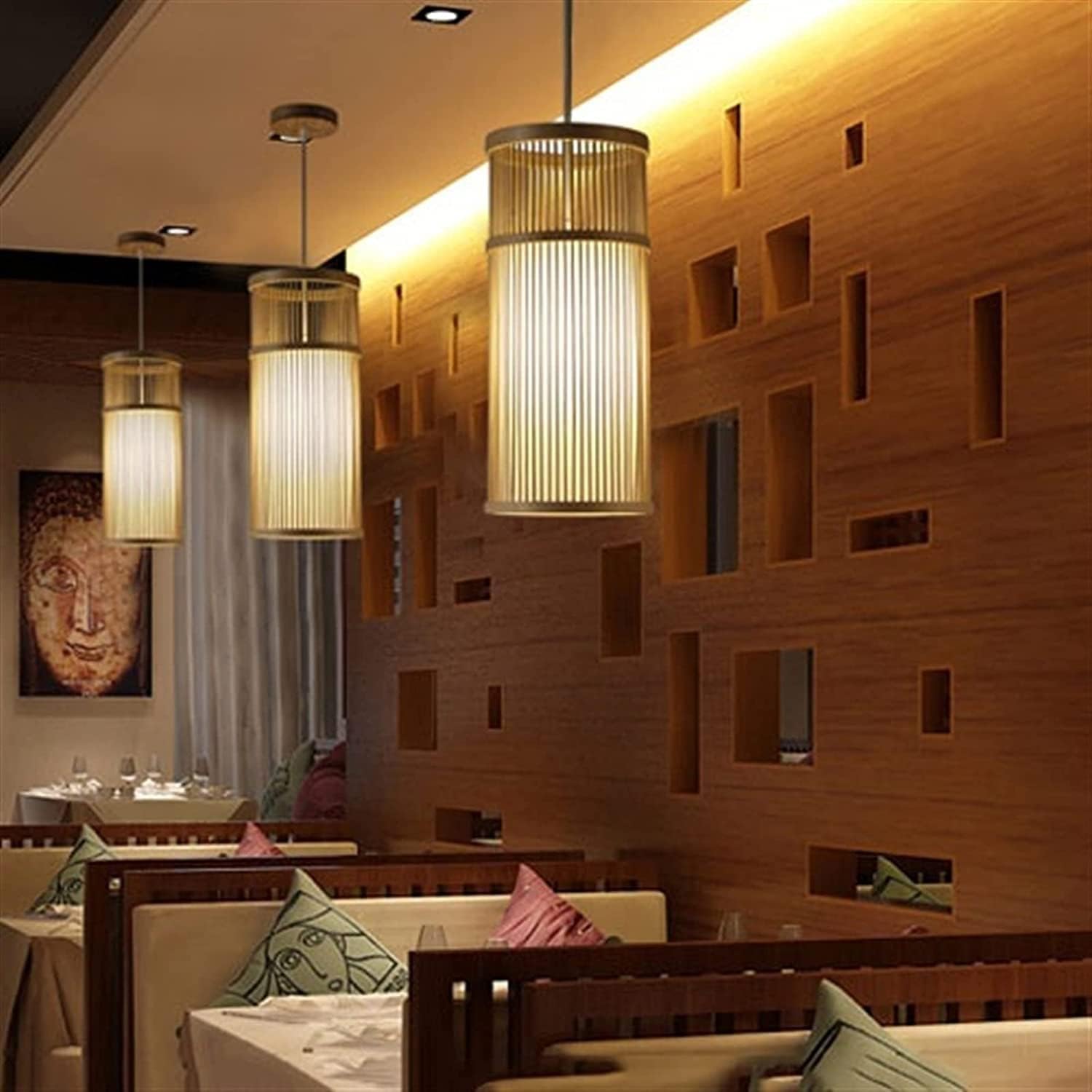 Luces colgantes Lámpara de techo china - Lámpara de techo de un solo cabezal Lámpara colgante Compatible with restaurante y casa de familia,Iluminación interior