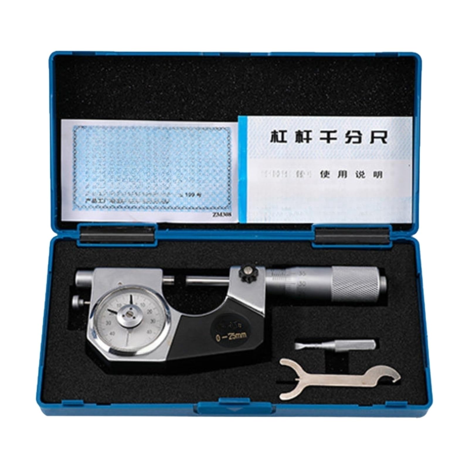 Mechaniczny zewnętrzny mikrometr, 0-25 mm, 0-25-50-75, rozdzielczość 0,001
