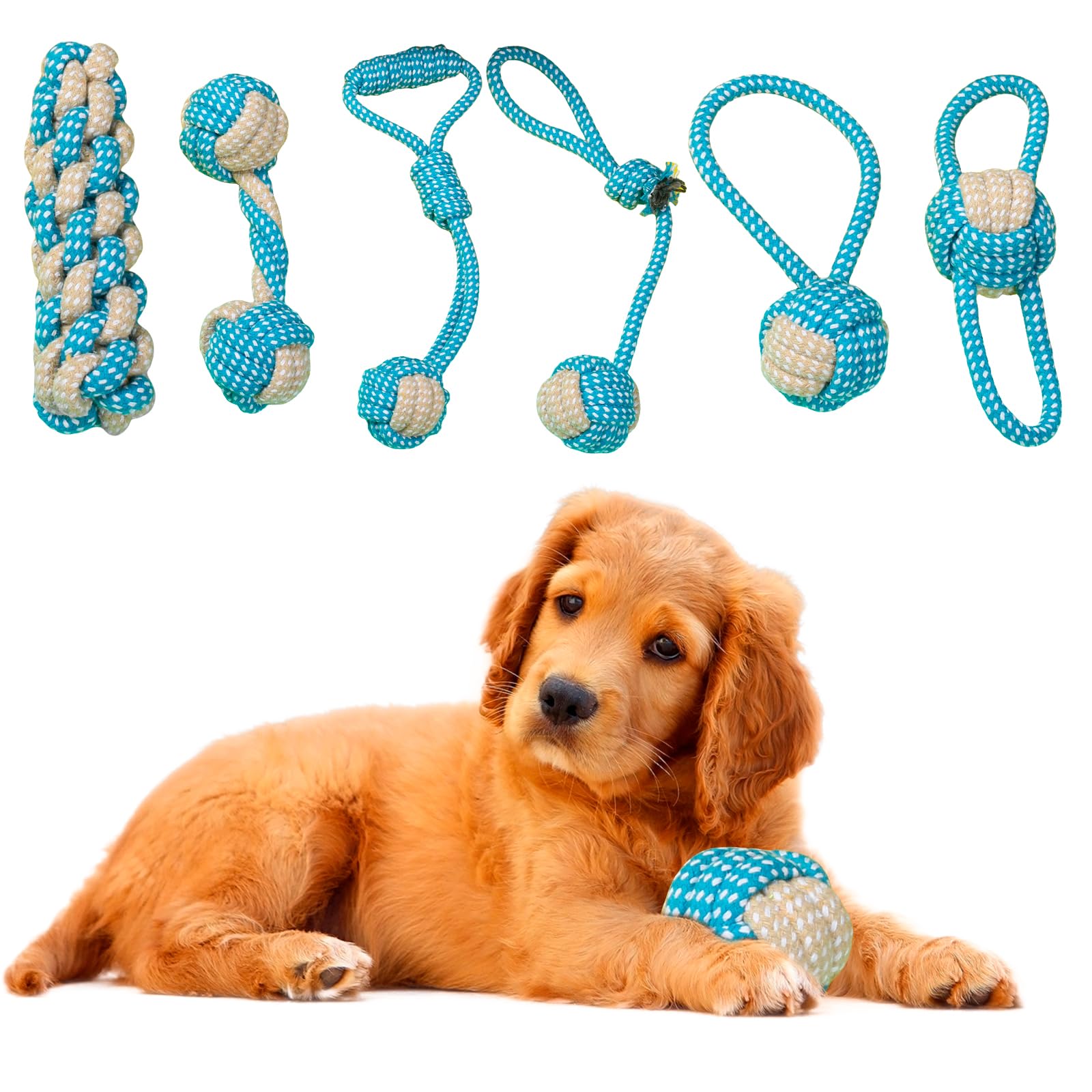 ETACCU 8 stuks hondentouw speelgoed voor puppy en kleine