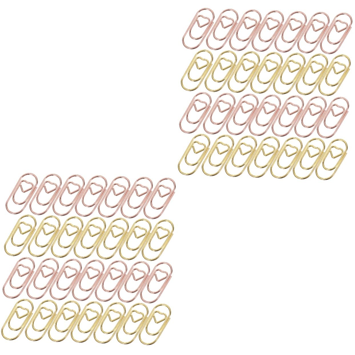 2 Set Graffetta Fermacarte Per Segnalibri Clip Colorate Per Raccoglitori Graffette A Cuore Clip Morsetti Note Album Carta Graffette in Metallo Clip Raccoglitore 400 Pezzi * 2