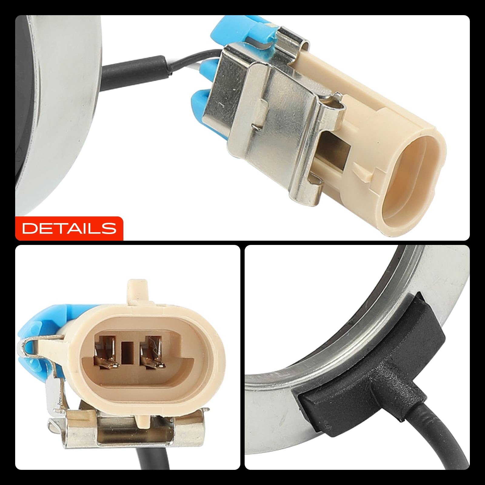 Frankberg 2x Sensor de velocidad de ruedas Sensor ABS 2 Polos Compatible con Epica KL1 Evanda Replace# 96287300