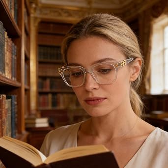 2pcs Chrome Hearts Glasses, Anti Blue Light Glasses Women, Retro Style Eyewear, Transparent Frame with Decoration
