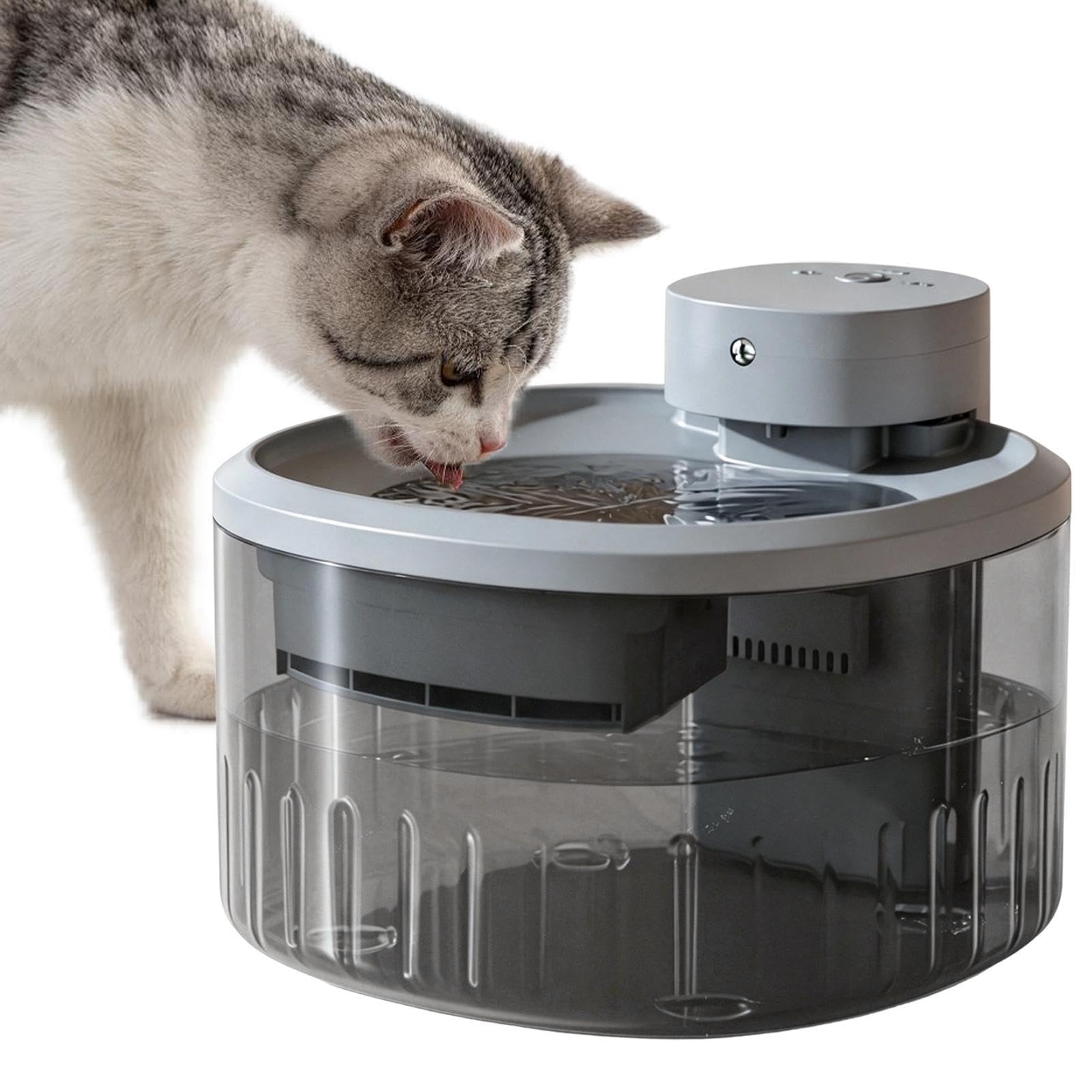 Fontana Per Gatti Silenziosa con 9 Filtri di Ricambio | Fontana d'acqua intelligente senza fili Adatto A Cuccioli E Piccoli Animali, In Soggiorno, Camera, Garage, Giardino, Balcone