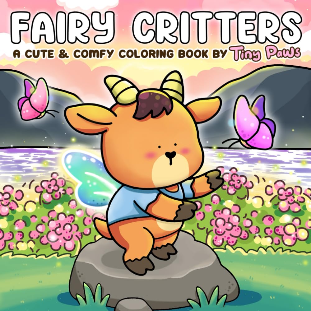 Fairy Critters Coloring Book: Whimsical Coloring Pages fearuring Adorable Animal Fairies in Fairytale Adventures & Fantasy Scenes with Cute Bold Designs for All Ages Relaxation