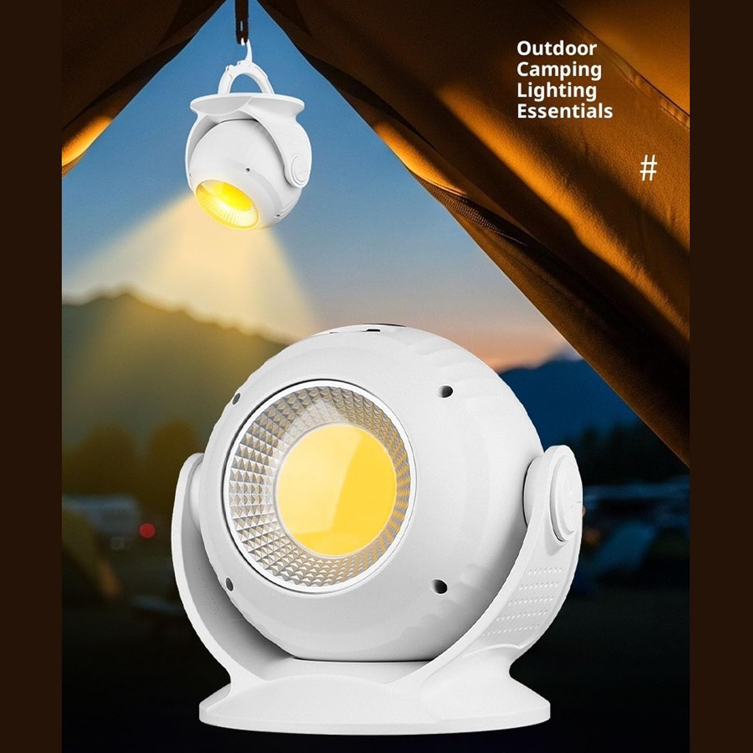 Drfeify Galaxy Light Projector, 15 x 13cm Multi Functional Rechargeable Adjustable Ambience Light with Hook for Home Camping