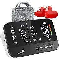 Clinical Accurate Blood Pressure Monitors for Home Use, Dual-Screen Automatic Blood Pressure Machine, XL Adjustable Blood Pressure Cuff, 2 Users, Voice & Mute, User-Friendly, One-Touch Operation