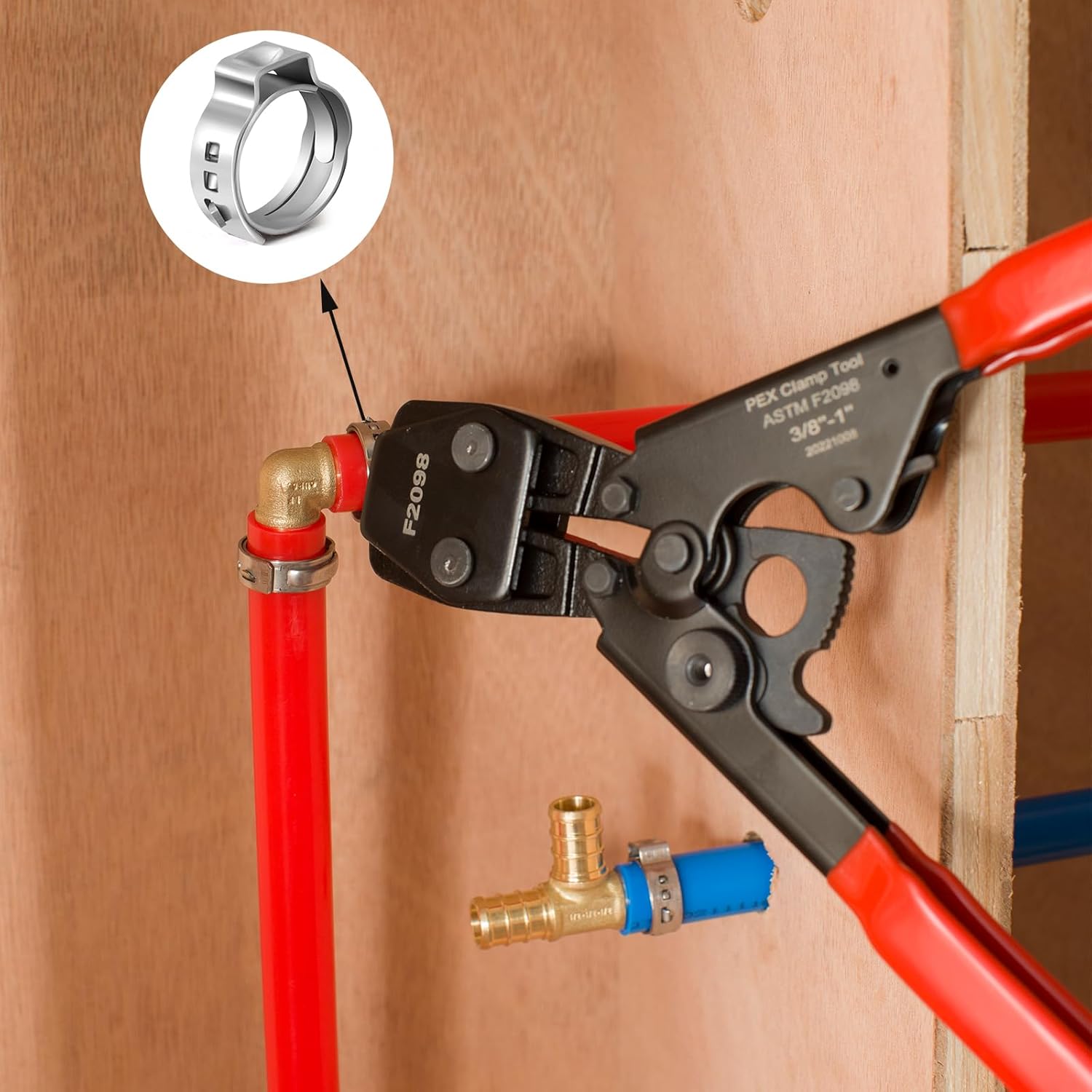 200 Pack 3/4 Inch Pex Cinch Clamp Rings,Premium 304 Stainless Steel PEX Crimp Ring,Pex Fitting Clamps Pinch Ring for PEX Tubing Pipe Fittings Connection