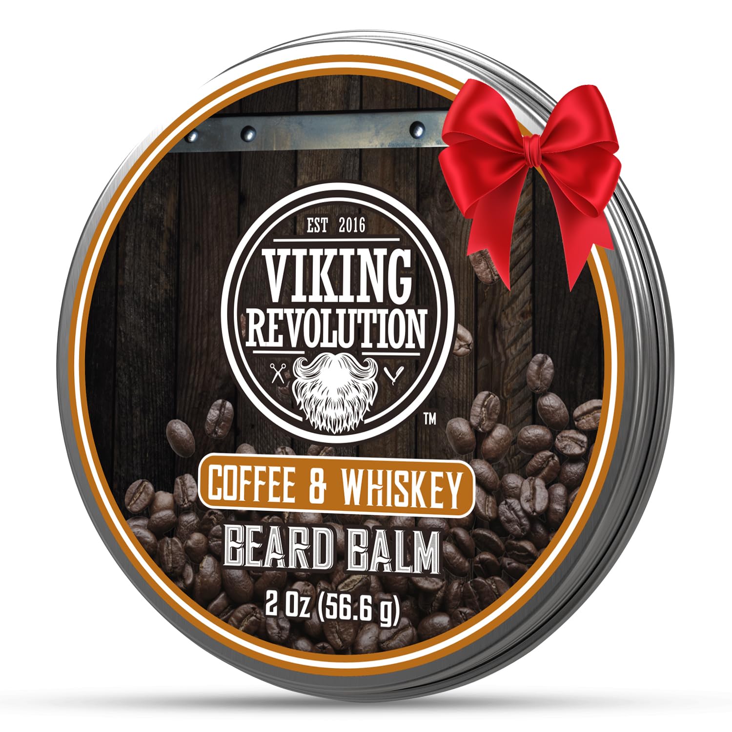 Coffee Whiskey Beard Balm for Men - Beard Butter for Men with Argan Oil and Jojoba Oil Softener and Moisturizer Styling Balm (1 Pack, 2oz)