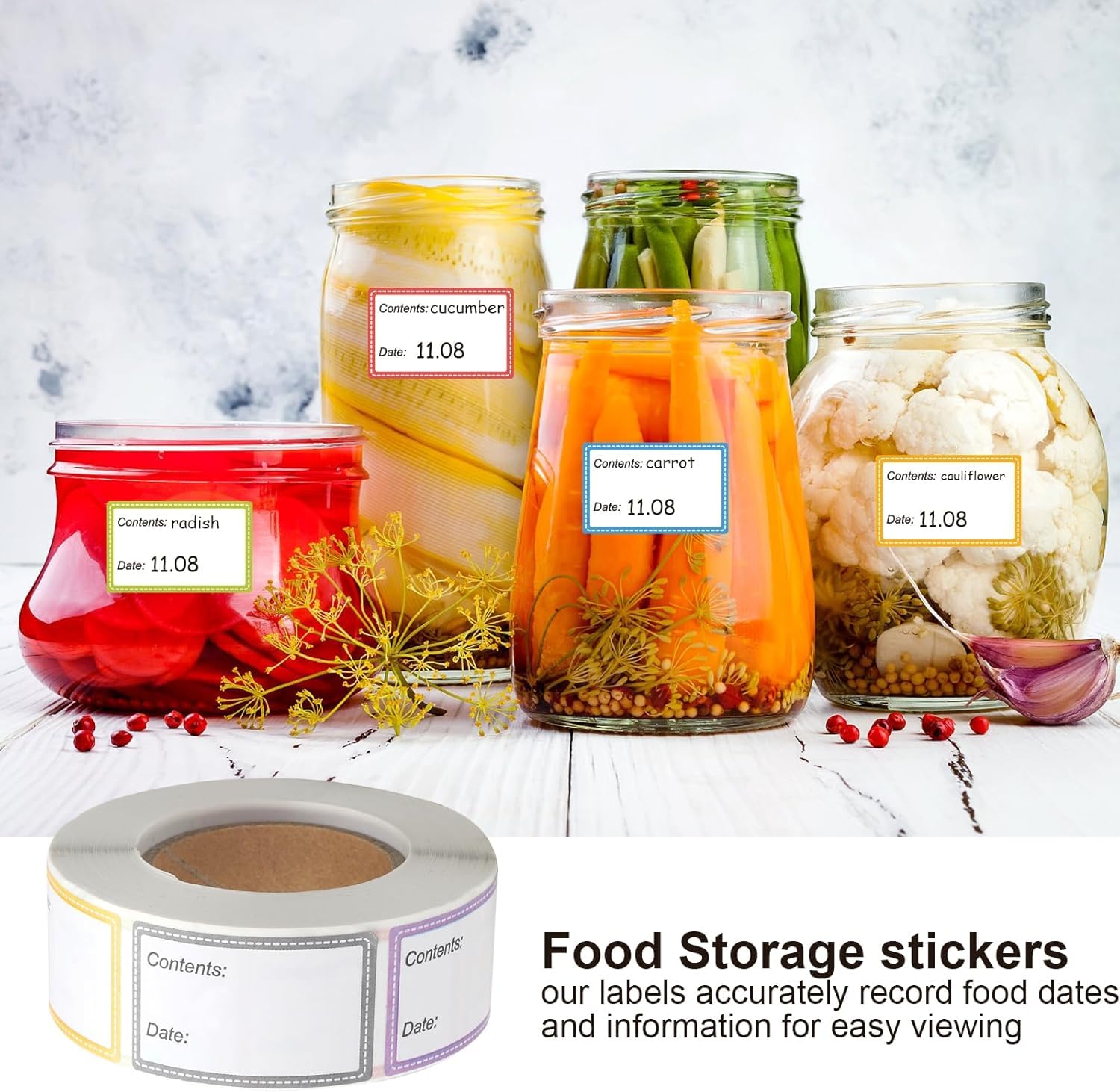 500 Etichette Adesive Per Congelatore - 25x40mm, Per Data E Contenuto, 5 Colori - Foto 9