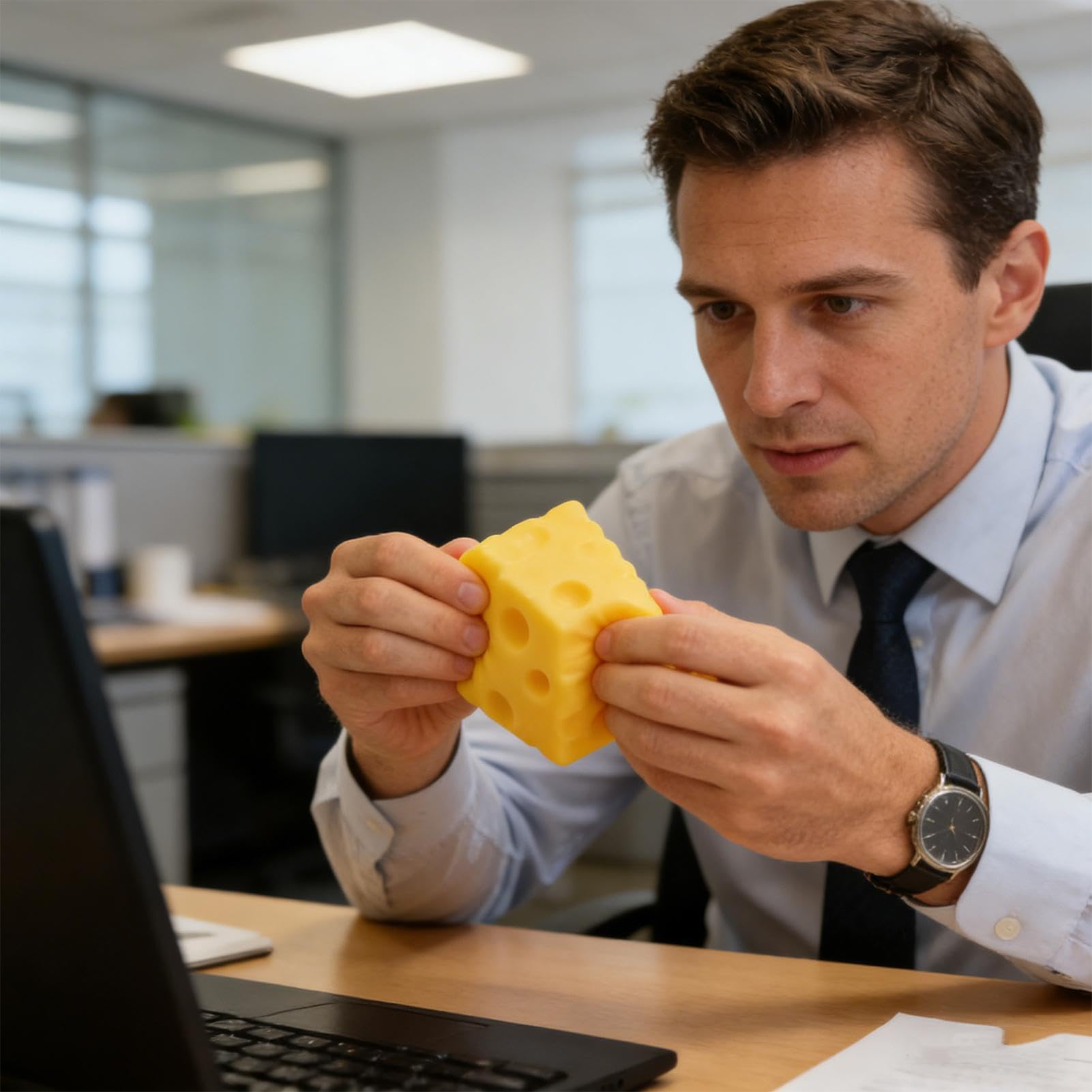Giocattolo Spremibile A Forma Di Formaggio Giallo, Palla Antistress Quadrata Spremere Al Formaggio, Gioco Morbido Da Pizzicare Per Giovani, Impiegati, Studenti