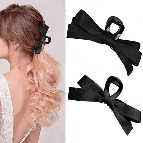 2 pinzas de lazo con diamantes de imitación, pinzas de burbujas de lazo de gasa con nube, garra grande para el cabello, pinzas florales grandes para