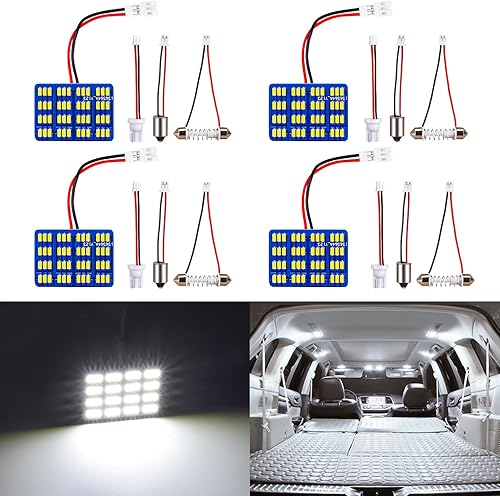 AUXLIGHT Accesorios de luces LED para interior de automóvil con adaptadores de festoon 194 168 T10  BA9S  DE3175 6418 211-2 578 Festoon Adaptadores,