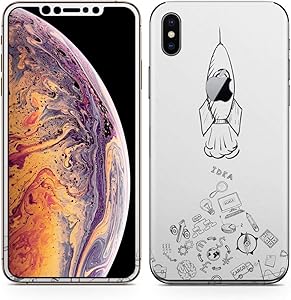 igsticker iPhone Xs Max Skin Sticker Full Body Coverage Vinyl Decal - Dustproof Anti-Scratch for Apple iphonexs max xsmaxfull-009928-ds Rocket Vehicle Simple