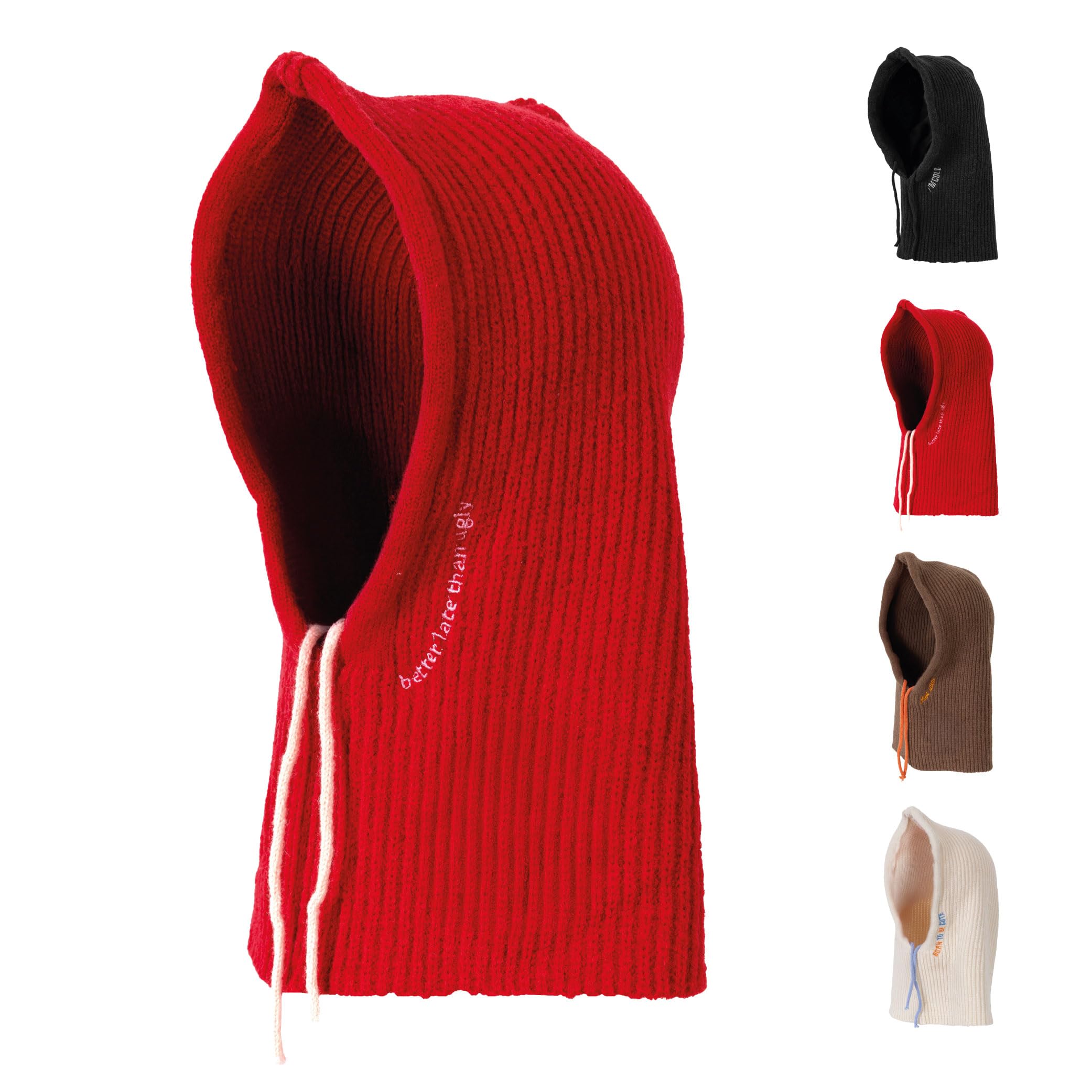 Fisura – Balaclava Original para Mujer. Balaclava con Colores Originales y Frase Divertida. Pasamontañas de Punto Invierno. Bufanda con Capucha para Invierno
