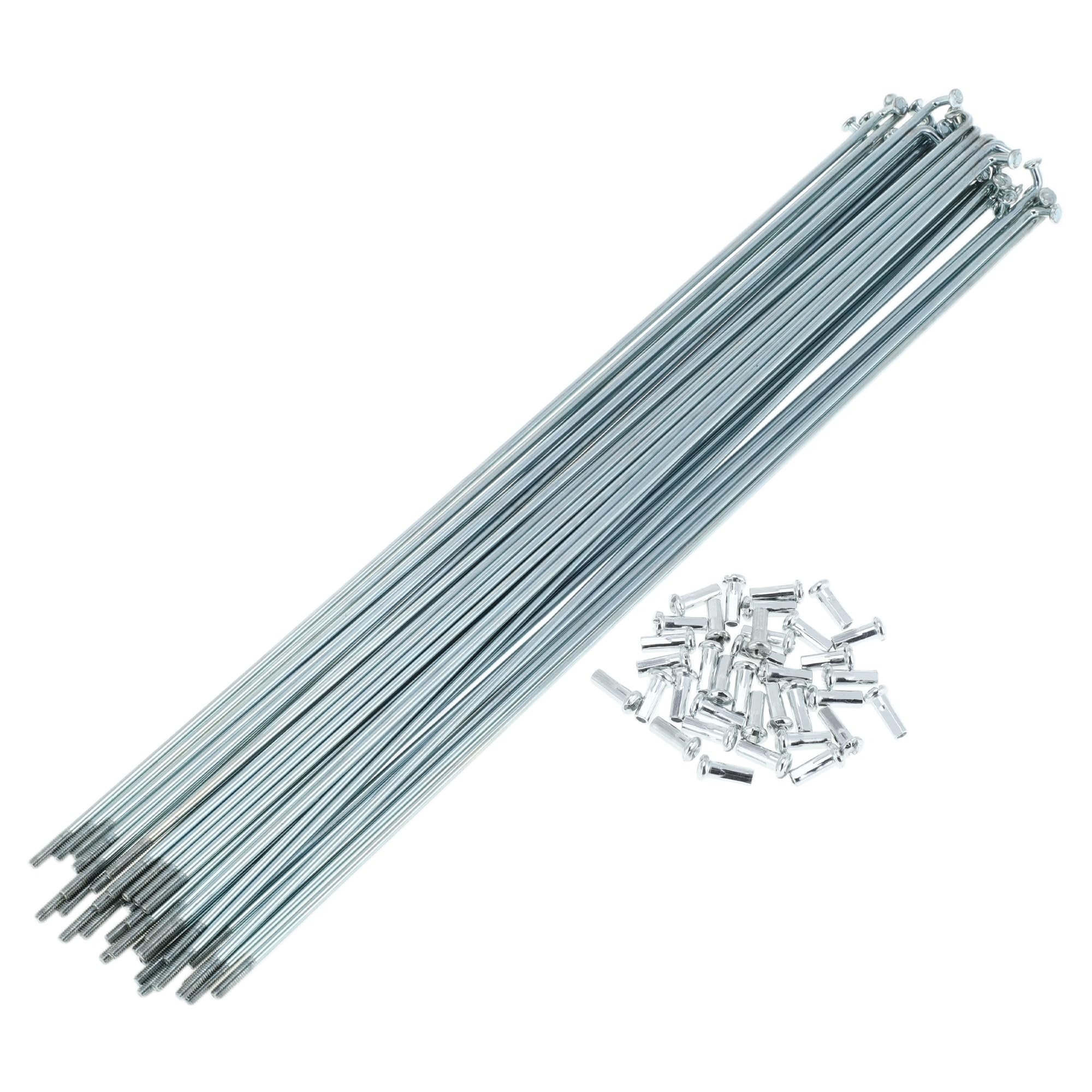 TUCKBOLD Bicycle Spokes Bike Wheel Spokes Silver Tone Nipple 1 Set 13G 45 Steel Galvanized