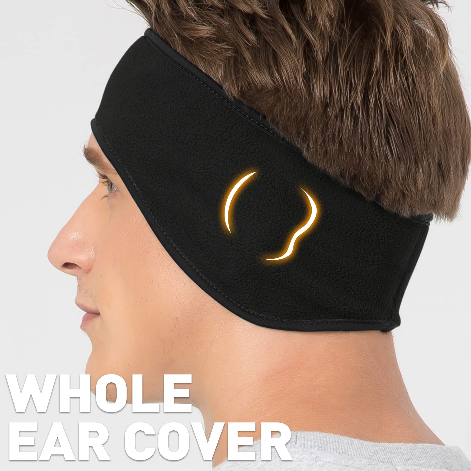Fleece Winter Headband Ear Warmers Muffs for Men Women Kid Running Yoga Skiing 1