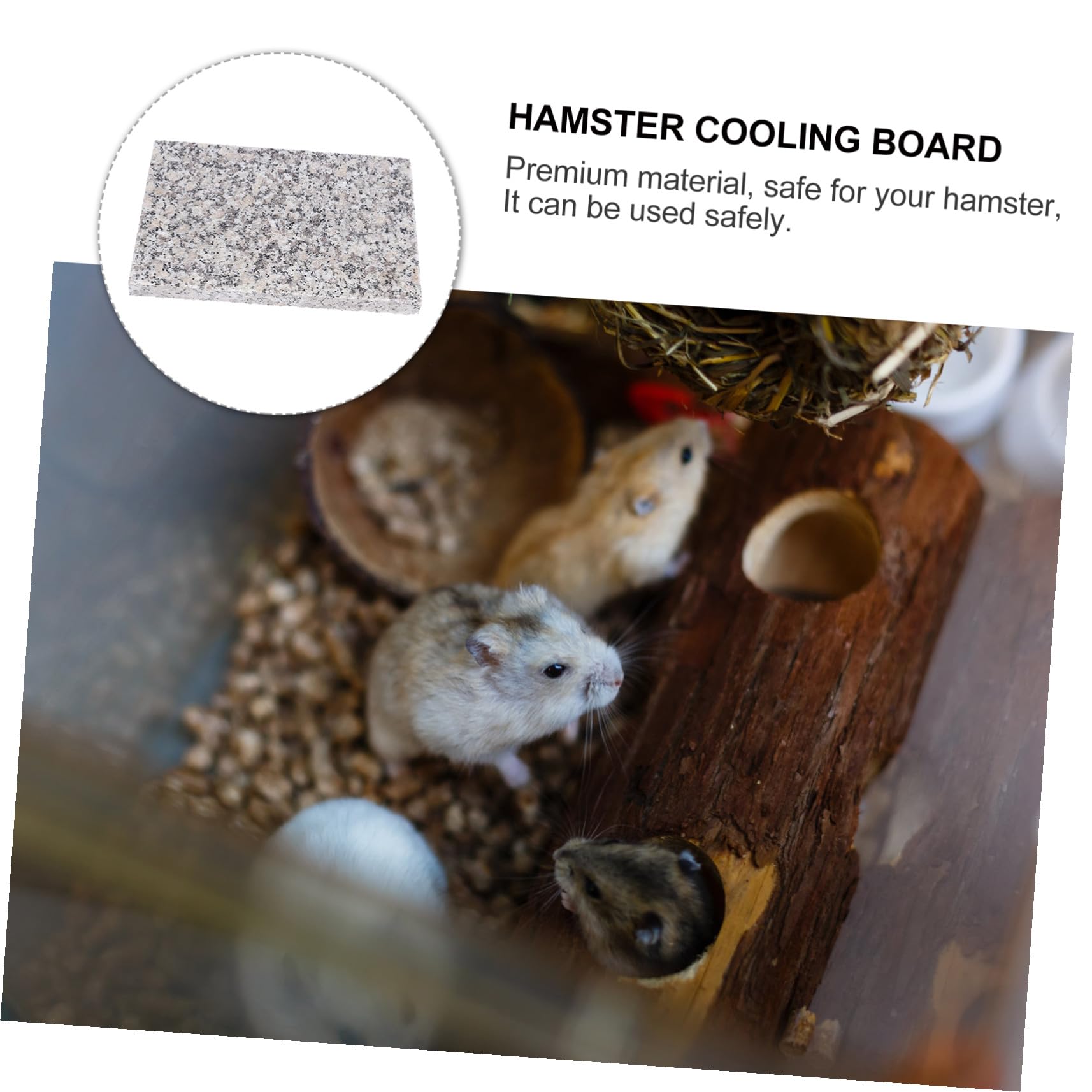 Piastra Refrigerante in Marmo per Animali Domestici Tavola Rinfrescante per Criceti Media Accessorio Estivo Portatile per Benessere dei Piccoli Roditori