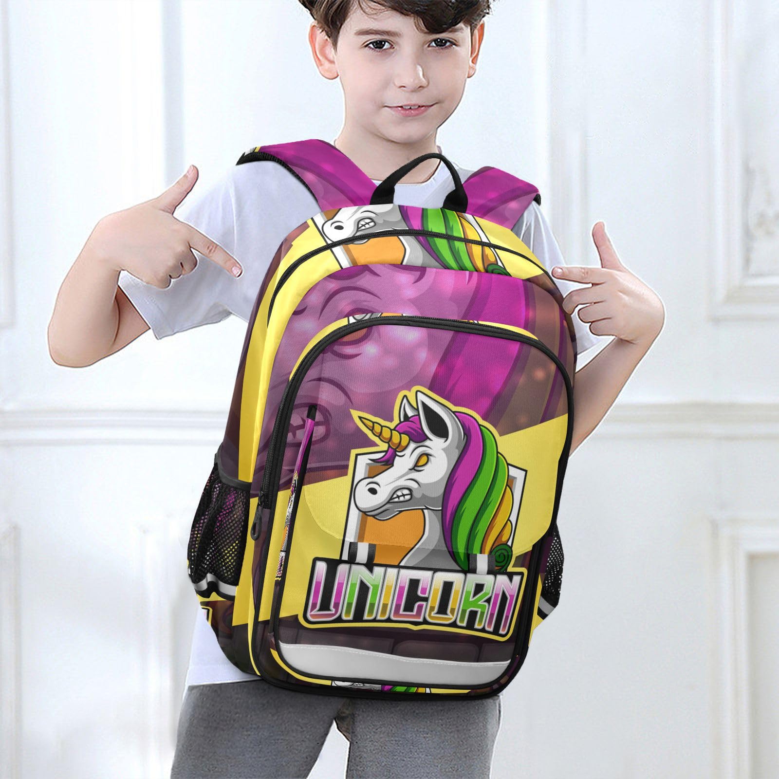 Adorable Unicornio Bebé Caballo Animal Mochila Para Niños Niñas Escolar Mochilas Grande Reflectante Bolso de Escuela De Viaje Mujeres Hombres