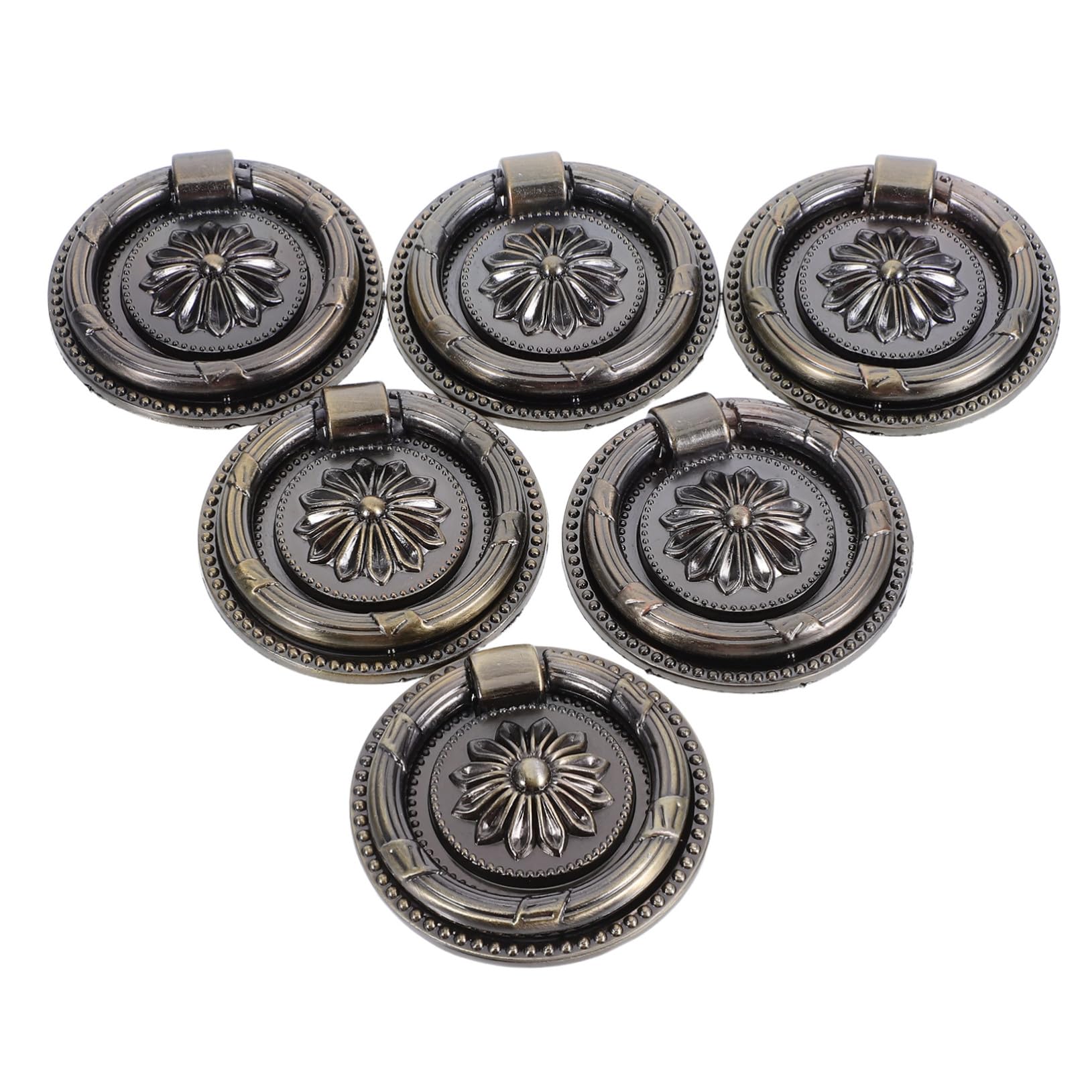 Tiradores vintage para armarios y cómodas con anillo redondo estilo antiguo