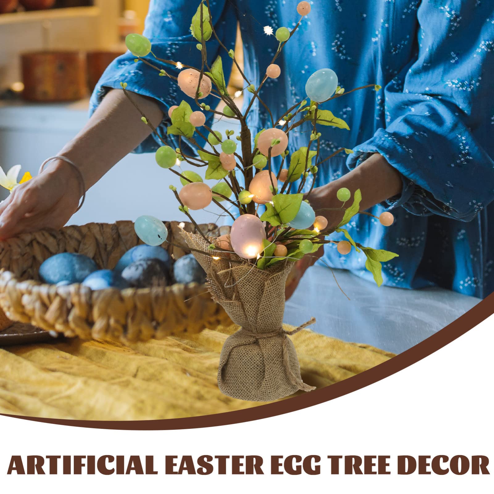 PRETYZOOM Decorazioni Per Lalbero Di Pasqua 2 Pezzi Ornamento Realistico Per Lalbero Decorazioni Pasquali Illuminate A Led Per Ragazzi E Ragazze