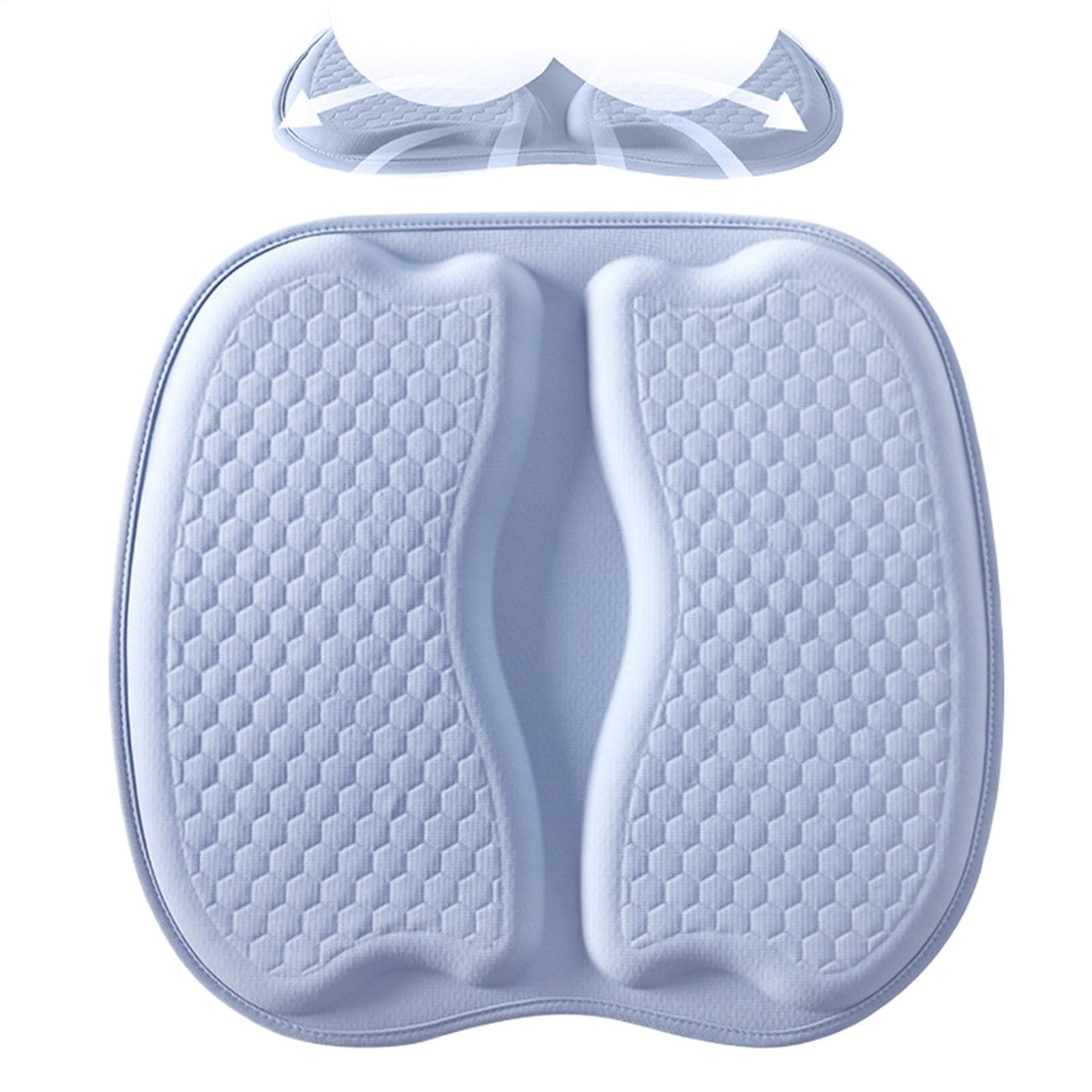 Coussin en gel pour fauteuil roulant et siège de voiture ergonomique noir