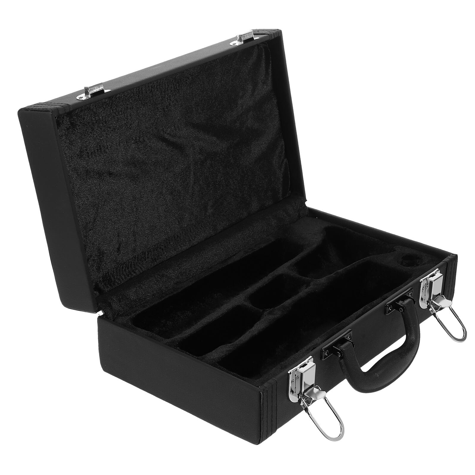 Estuche Rígido Negro para Clarinete con Cierre de Pestillo Portátil y Resistente al Agua Funda Ligera con Asa para Músicos y Almacenamiento Seguro Exteriores
