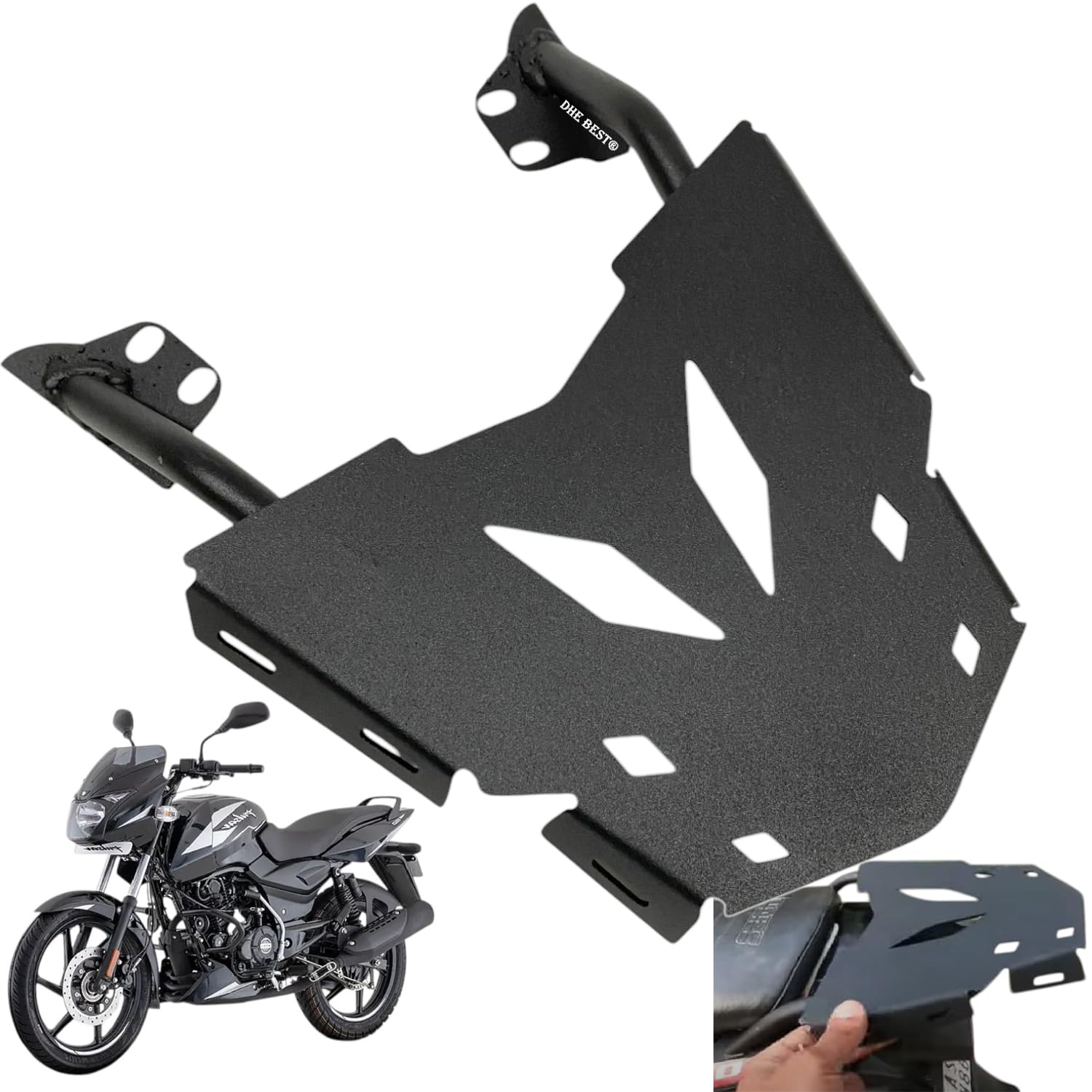 Dhe Best Bike Rear Metal Top Back Rack/Luggage Carrier Black Suitable for Pulsar 150-image-45