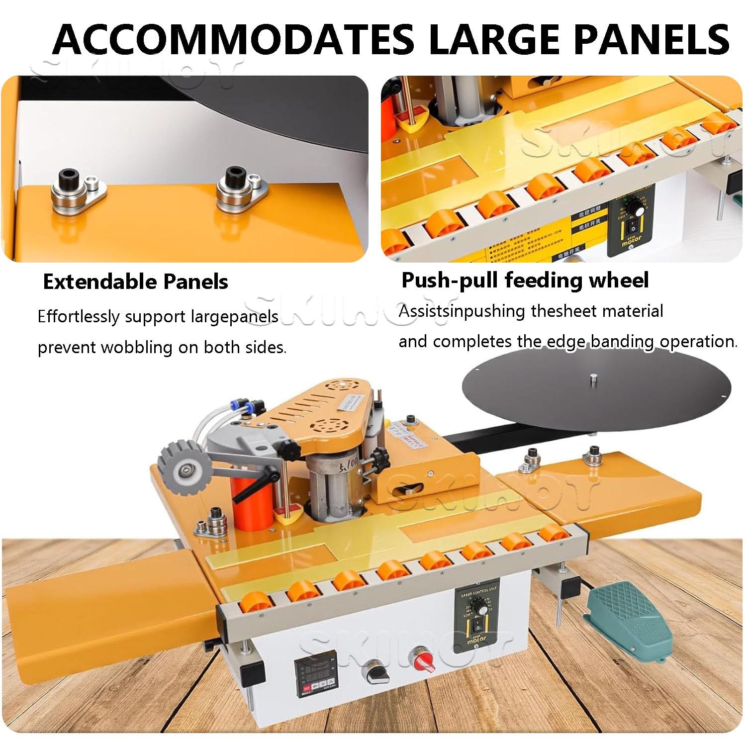 Plaqueuse Portative,Plaqueuse de Chants Automatique,Affichage Numérique,Micro-Ordinateur,Coupe Automatique,6-60mm,Bois PVC ABS,pour Atelier et Bricolage A