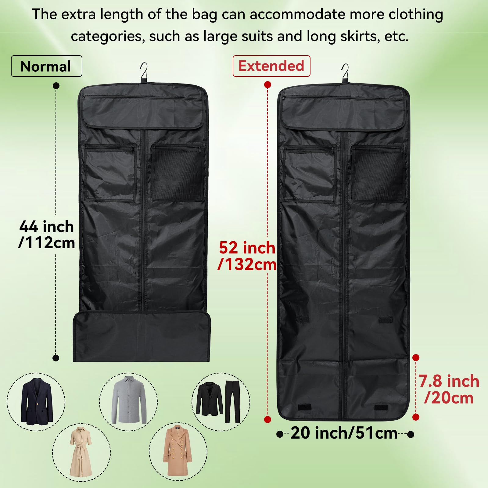 GARPROVM Sac de voyage 4 en 1 convertible, sac à vêtements avec compartiment à chaussures amovible, sac à costume, pliable, sac à dos, sac à dos, sac à vêtements, sac à vêtements pour le week-end