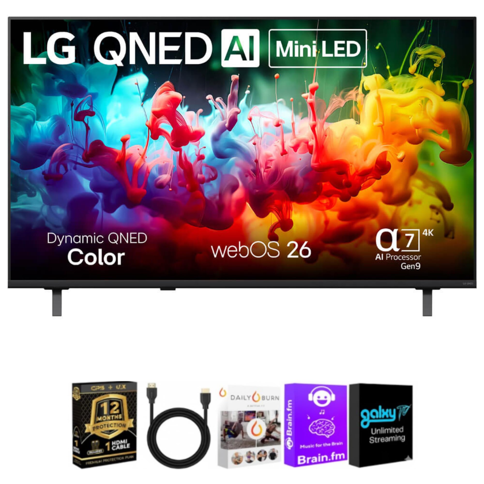 LG QNED75B 4K Smart TV Bundle with HDMI Cable & CPS Protection (65 inches) | Choose 50", 65", or 75" LG QNED75B 4K Smart TV bundle with HDMI cable, CPS warranty, and streaming bundle.