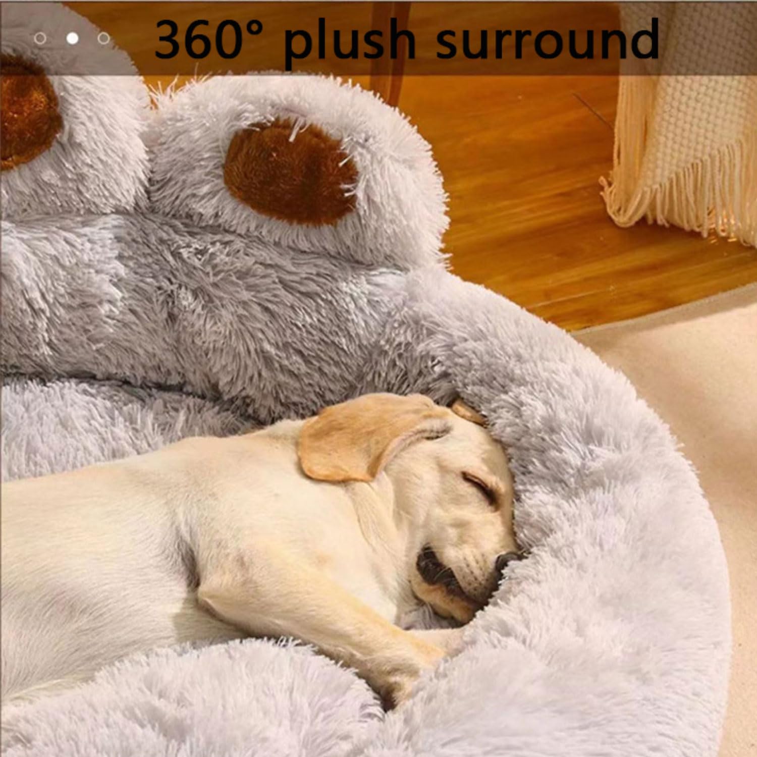 Legowisko dla dużych psów, pianka z pamięcią kształtu, nadaje się do prania, wodoszczelne, ergonomiczna sofa dla psa, antypoślizgowa, puszysty materac dla psa, do skrzyni, kolor szary