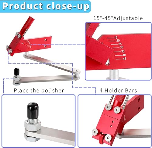 Miniatura 2 de Afilador de cuchillas para cortacésped, marco ajustable de 15 a 45 para cuchillas de cortacésped rectas y estándar.