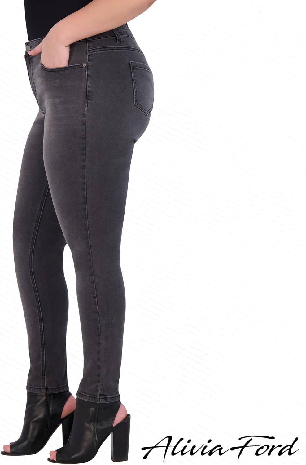 Plus Size Jeans for Women – High Waisted Skinny Jeans for Women – 29” - Image 2