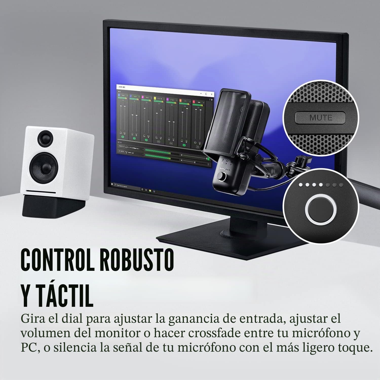 Elgato Wave:3 - Micrófono Condensador USB Profesional prémium para Streaming, podcasts, Juegos, Oficina en casa, Software Mezclador Gratis, plugins de Efectos, antidistorsión, Plug n Play, Mac, PC