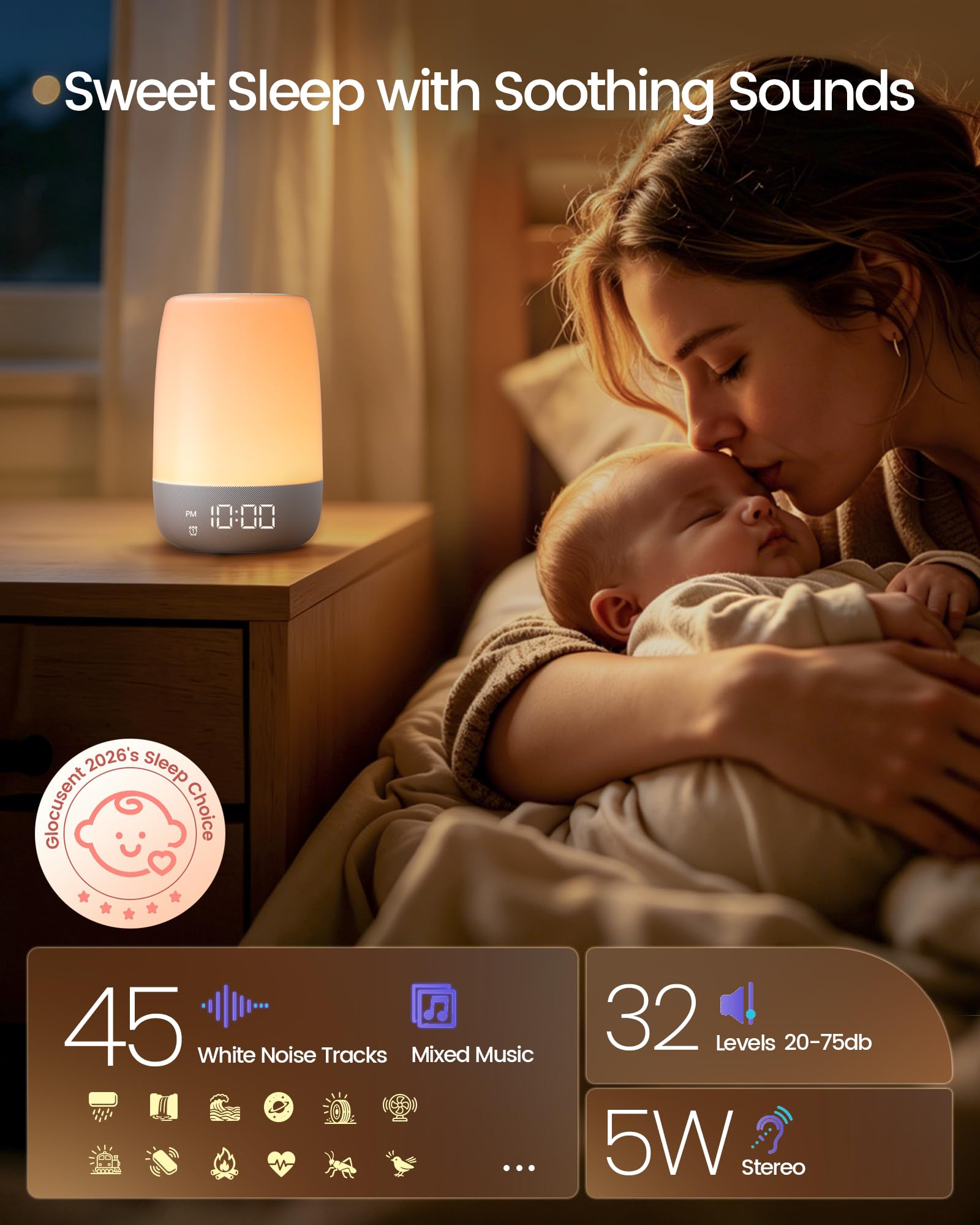 Glocusent Máquina de sonido inteligente